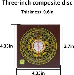 Chinese Compass I Ching Luo Pan Azimuth Indicator Home Decorational 4/6/7/9in