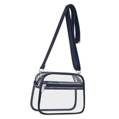 Clear Bag for Stadium Events Clear Sports Fan Handbags Purses Small Navy Blue