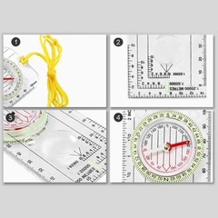 Outdoor Orienteering Compasses Acrylic Compasses Map Ruler for Outdoor Activity
