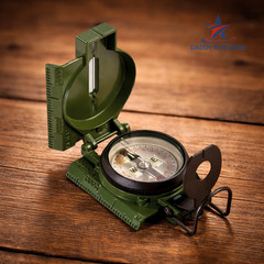 US Military Phosphorescent Lensatic Compass, Olive Drab Waterproof with Pouch
