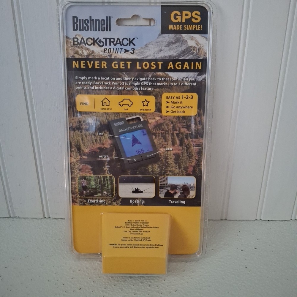 Bushnell PORTABLE 2.25″ x 3″ Backtrack Point-3 Handheld GPS MODEL 360100 SEALED