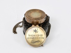 Customized Engraved Brass Compass for Anniversary Birthday Graduation Gift