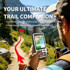 S190 Handheld GPS Navigator, Rugged Handheld GPS for Hiking with 3-Axis Compass,