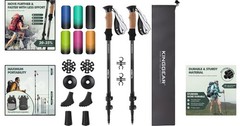 Lightweight Retractable Hiking Poles – 54” Adjustable Aluminum Trekking Gear