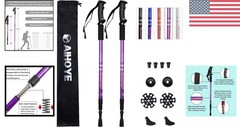 Compact Folding Trekking Poles with Anti Shock Features – 25″ to 52″ Adjustable