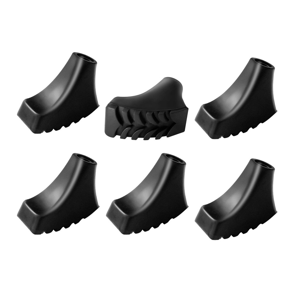 Replacement Rubber Tips for Hiking Sticks – 6 Pack Trekking Pole Protectors