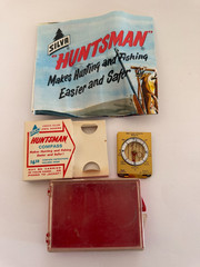 Vintage Silva Huntsman Compass with Original Plastic Case and Instructions