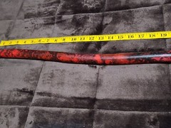 46″ Hand Crafted Wooden Walking Stick/Staff-(RED ASH DESIGN)w MARS TOP
