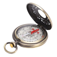 Mini Compass Portable Brass Shockproof Waterproof Outdoor Compass For Hiking New