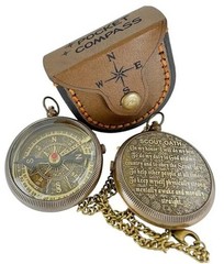 Scout Compass with Oath Message – Solid Brass Scout Compass – Oath Edition 1