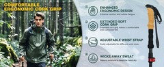 Carbon Fiber Trekking Poles 2-Pack – Lightweight Collapsible Hiking Sticks with