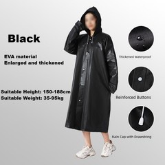 Full Body Portable EVA Raincoat Waterproof Thickened Reusable Adult Use