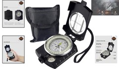 Compact Waterproof Military Compass with Luminous Dial for Camping and Hiking