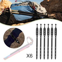 6x Pole Silicone Strap Adjustable Holes Elastic Versatile Portable Cord