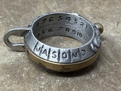 COOL UNIQUE VINTAGE MANUAL COMPASS PEWTER & COPPER