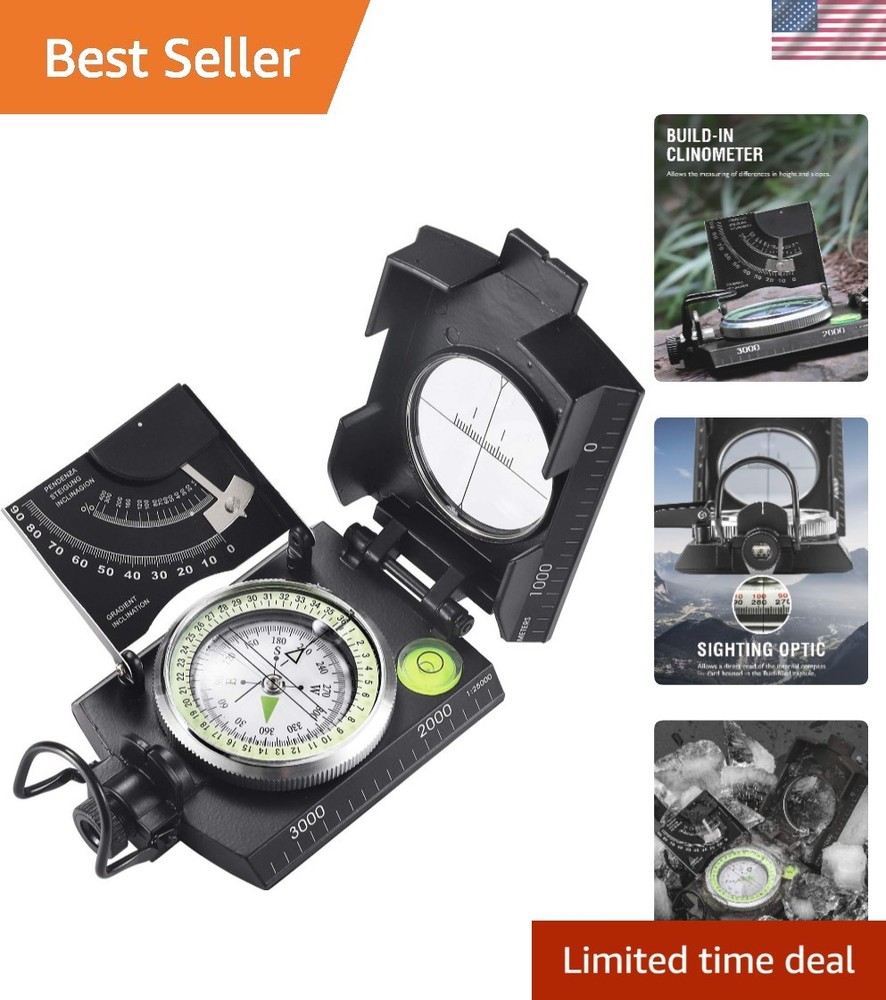 Sighting Navigation Compass with Inclinometer – Waterproof & Impact Resistant