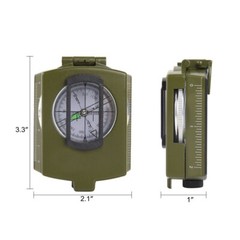 Military Compass High Accuracy Waterproof Compass Carry Bag Lensatic Compass