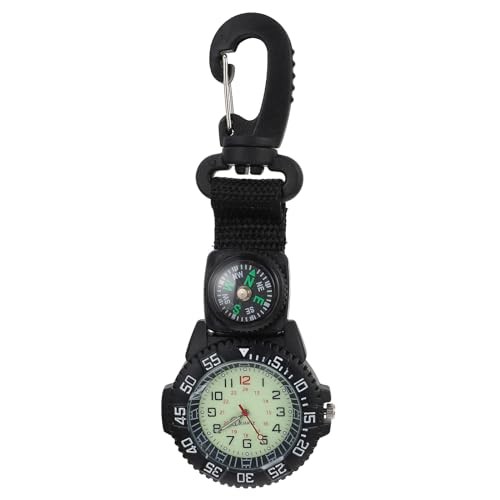 Sports Pocket Watch: Multifunction Clip-on Watch with Compass, Nylon Strap,