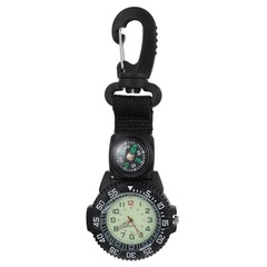 Sports Pocket Watch: Multifunction Clip-on Watch with Compass, Nylon Strap,