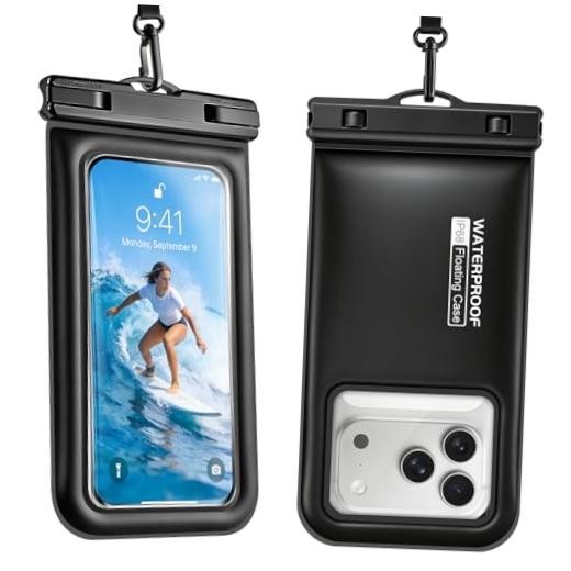 Floating Waterproof Phone Pouch 2 Pack, IP68 Waterproof Phone Case 6.9 inch