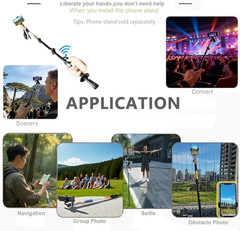 Collapsible Hiking Poles 24-54” Height Adjustable for /4’7”+, 1/4″ Camera Mount