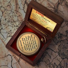 Solid Brass Directional Engraved Compass Jeremiah 2911 Christian Gifts