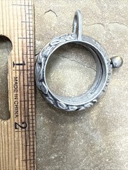 COOL UNIQUE VINTAGE MANUAL COMPASS PEWTER & COPPER