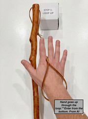 Brazos Handcrafted Free-Form Hawthorn Wood Walking Stick – 43.5″ Hiking Cane