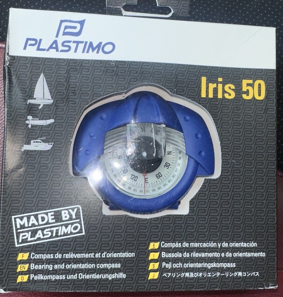 Plastimo Iris 50 Hand Held Marine Compass – Blue. Use for Boating, Walking NEW