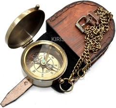 Trust in the Lord Compass Gift Proverbs 3:5 Engraved Antique Brass Pocket Com…