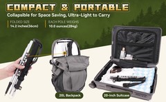 Single Collapsible Trekking Pole – Lightweight Aluminum Hiking Stick for Men,