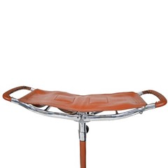 Outdoor Shooting Stick Seat Adjustable Venator Real Leather Tan Walking Seat Men