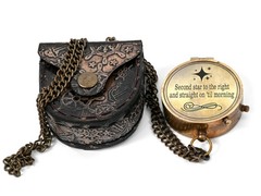 Customized Engraved Brass Compass for Anniversary Birthday Graduation Gift