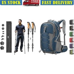 Durable Lightweight Trekking Poles W/ Cork Grip & Quick Lock Hiking Backpack New