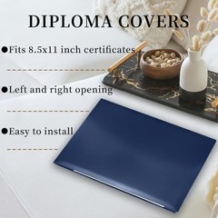 Diploma Cover 8.5”x11” Graduation Certificate Holder Document 1 Pack Navy Blue