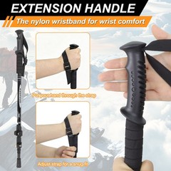 2X Trekking Poles Walking Hiking Sticks Adjustable Anti-shock Nordic Alpenstock