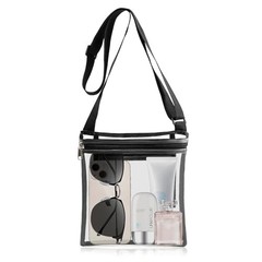 Clear Bag For Stadium Events Clear purse for Women Black