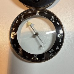 Vintage Collectible Double-Sided Day/Night Glass Compass, John Hancock Center