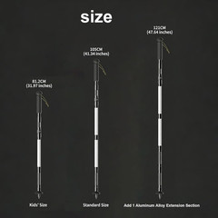 LED Glow Trekking Pole, Glowing Tactical Survival Hiking Stick, Light-Up Walking