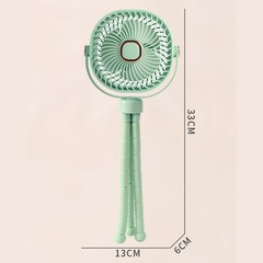Stroller Fan Portable 8000mAh Battery 4 Speed Settings 360 Degree Rotating Head