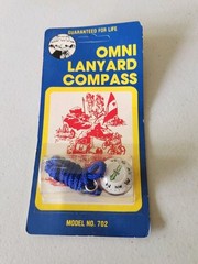 3 Vintage OMNI Supply LANYARD COMPASS Model No. 702 New Old Stock