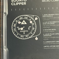 Suunto Clipper Micro Compass Black/Clear Plastic Hiking MPN SS00410201