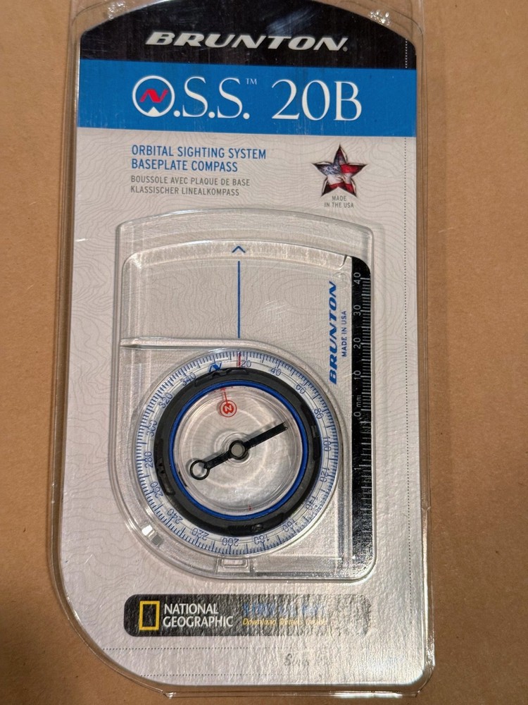 Brunton OSS 20B Baseplate Compass – New in Original Packaging