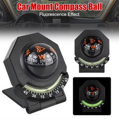 Marine Compass for Boats Glow-in-the-dark Car Compass Ball Dash Mount Adjustable