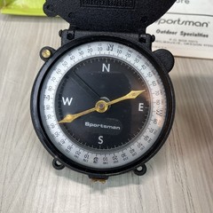 1970s Era Sportsman Precision Compass Black Crackle Finish NIB NOS