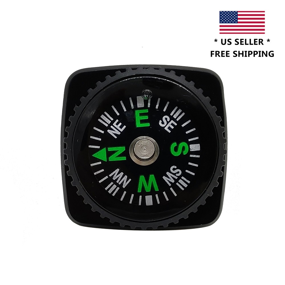 Slide on 20MM Watch Wrist Band Strap Compass Outdoor Waterproof Survival Gadget