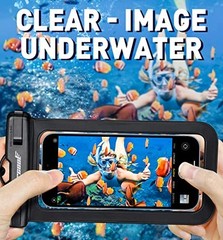 Waterproof Pouch for iPhone, Waterproof Phone Bag Travel Pack of 4 Black