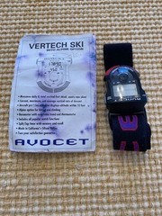NOS 1990′ Avocet Vertech Ski Watch Altimeter Purple Teal Street Band New Battery