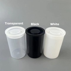 1-100Pcs Plastic Empty Black/White Clear Bottle Film Cans Canisters Containers