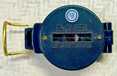 Vintage Lensatic Compass Engineer Nautical UST Logo Nice